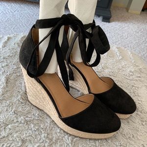 Ankle Wrap Wedge Heels